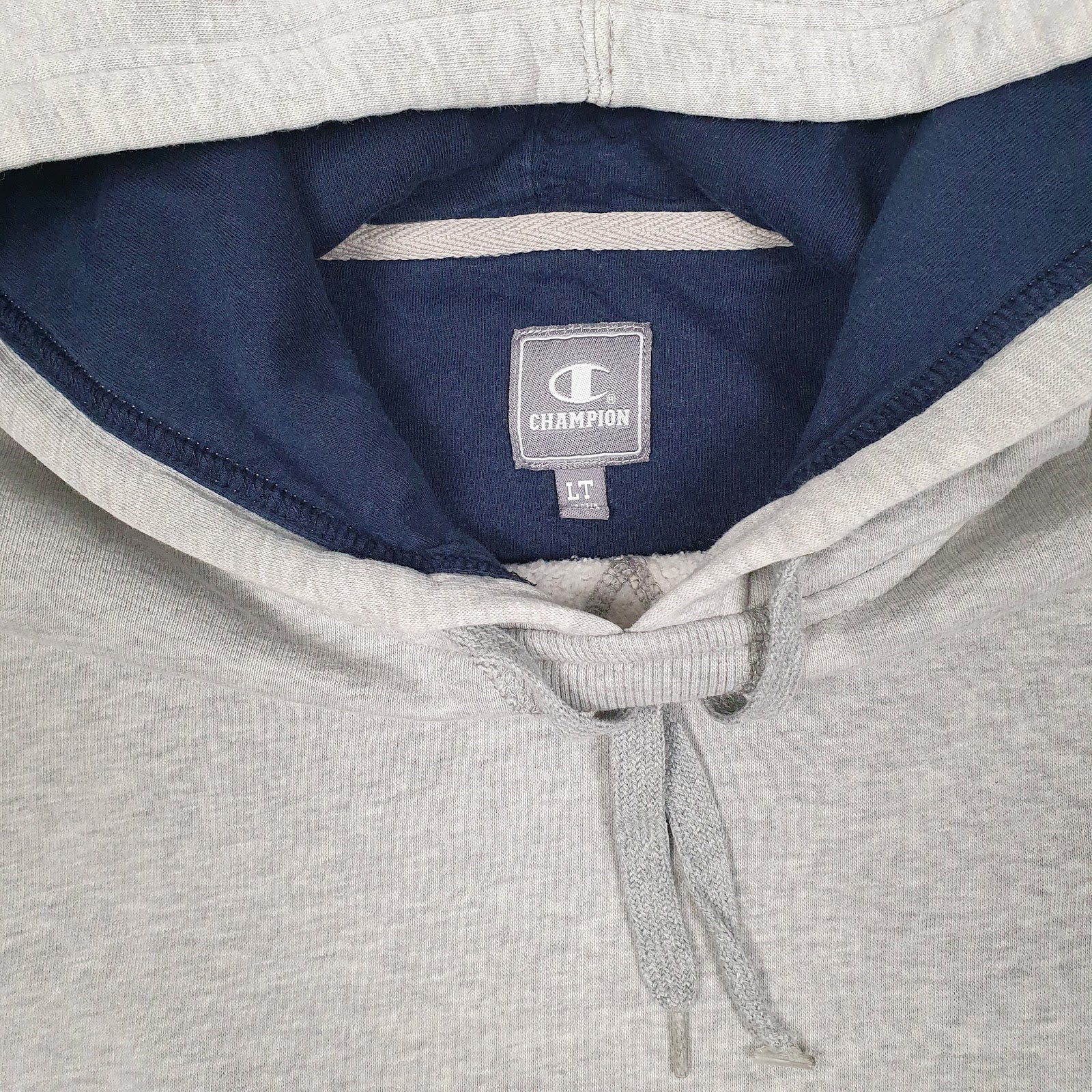 Mens Grey Champion Tall Hoodie Jumper
