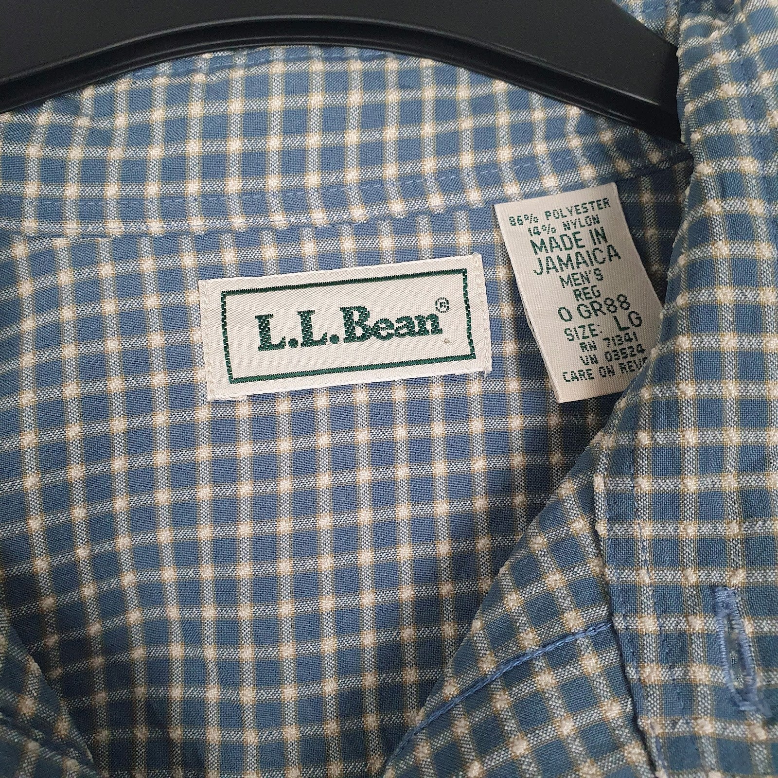 Mens Blue L.L.Bean Vintage 90s  Shirt