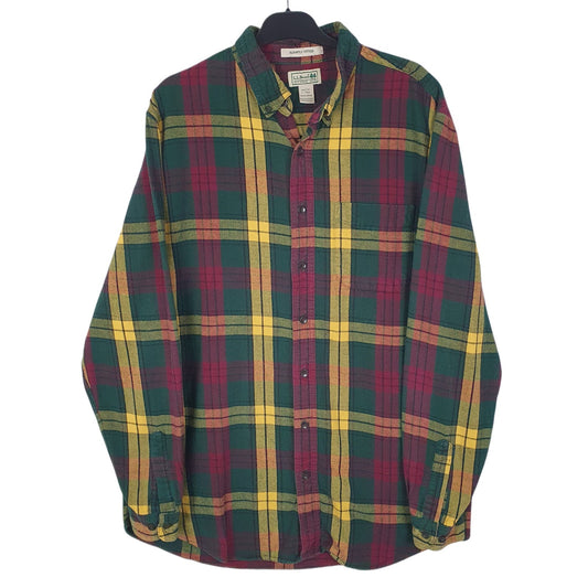 Mens Green L.L.Bean Flannel Long Sleeve Shirt