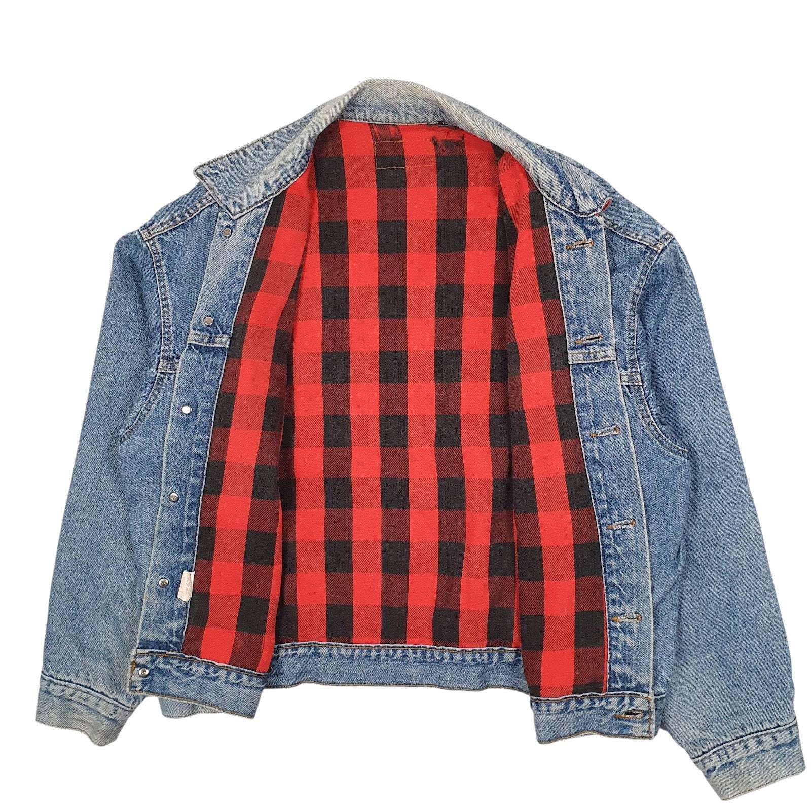 Mens Blue Levis Vintage 90s Blanket Lined Type 3 Trucker Full Zip Coat