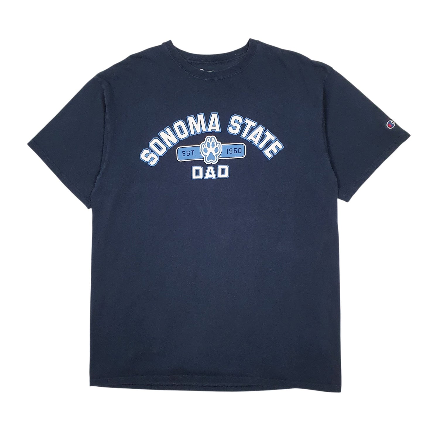 Mens Navy Champion Sonoma State Short Sleeve T Shirt