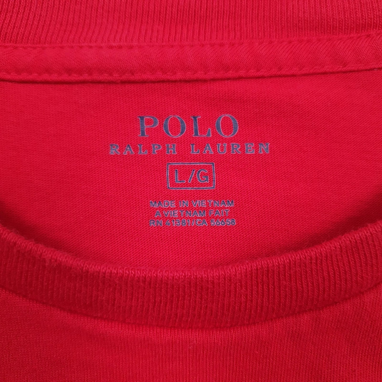 Mens Red Polo Ralph Lauren   T Shirt