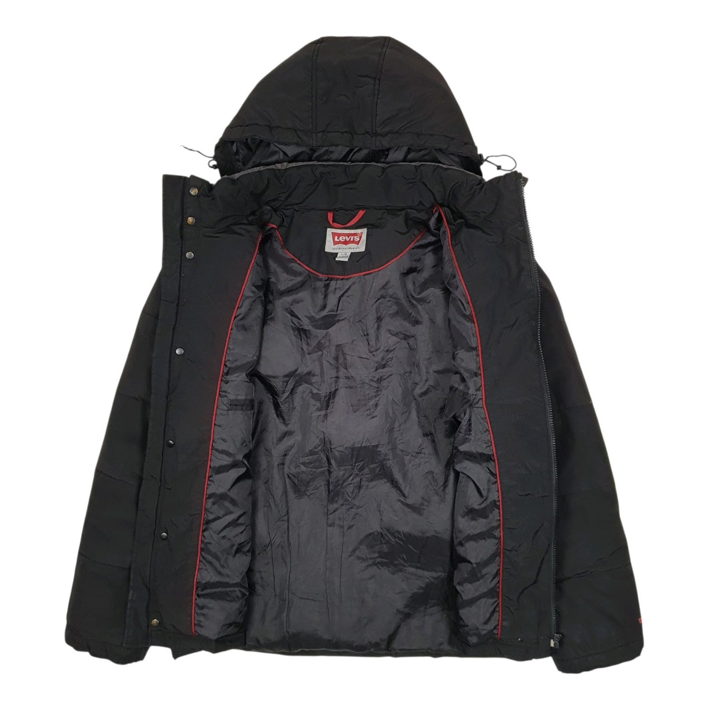 Mens Black Levis   Coat