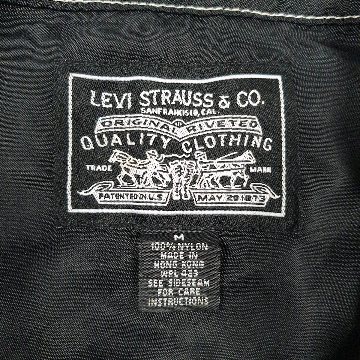 Womens Black Levis Lightweight Windbreaker  Coat