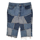 Womens Blue Arizona Jeans Co Patchwork Denim Shorts