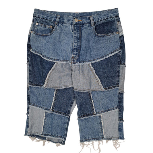 Womens Blue Arizona Jeans Co Patchwork Denim Shorts