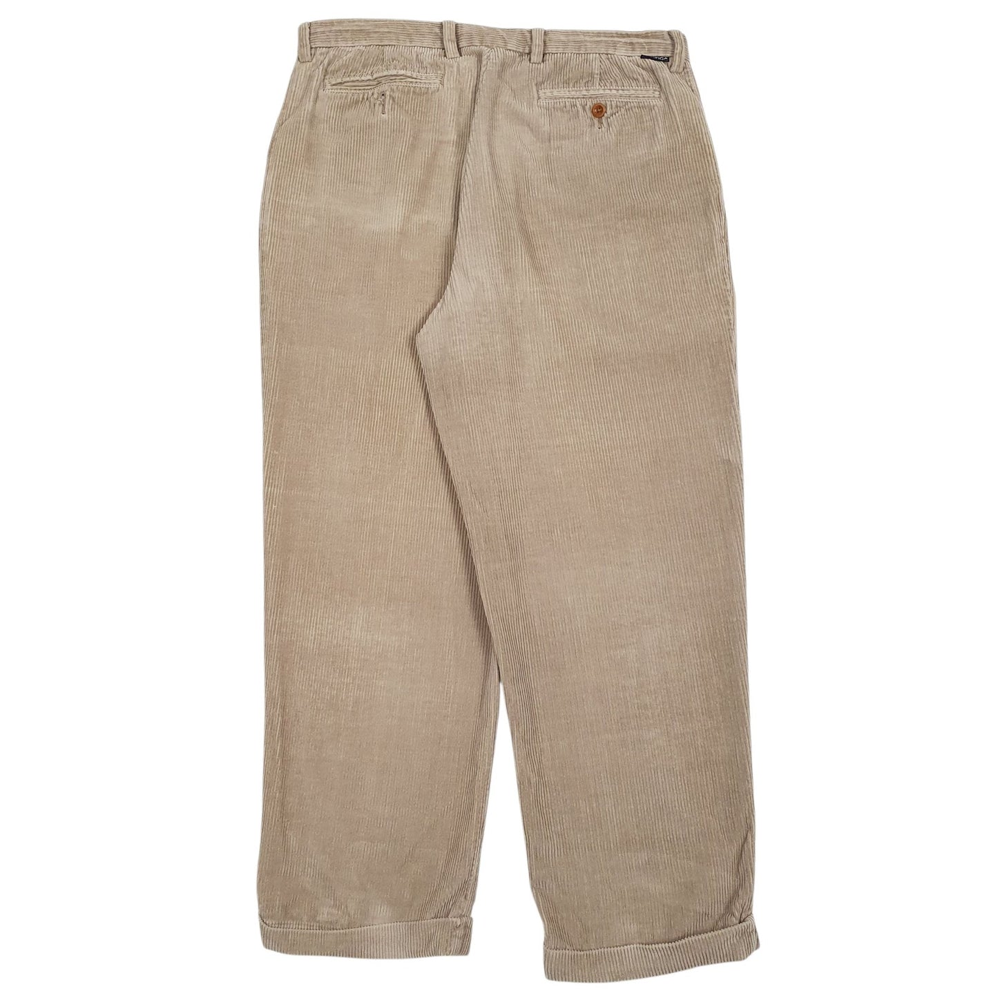 Mens Brown Nautica Rigger Pleated  Trousers