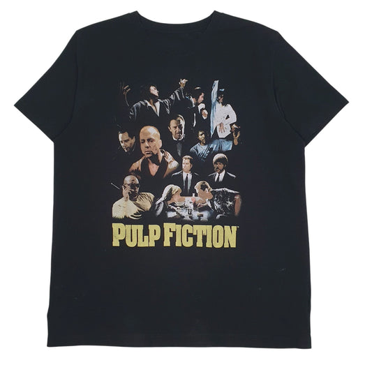 Mens Black Pulp Fiction Graphic Short Sleeve T Shirt