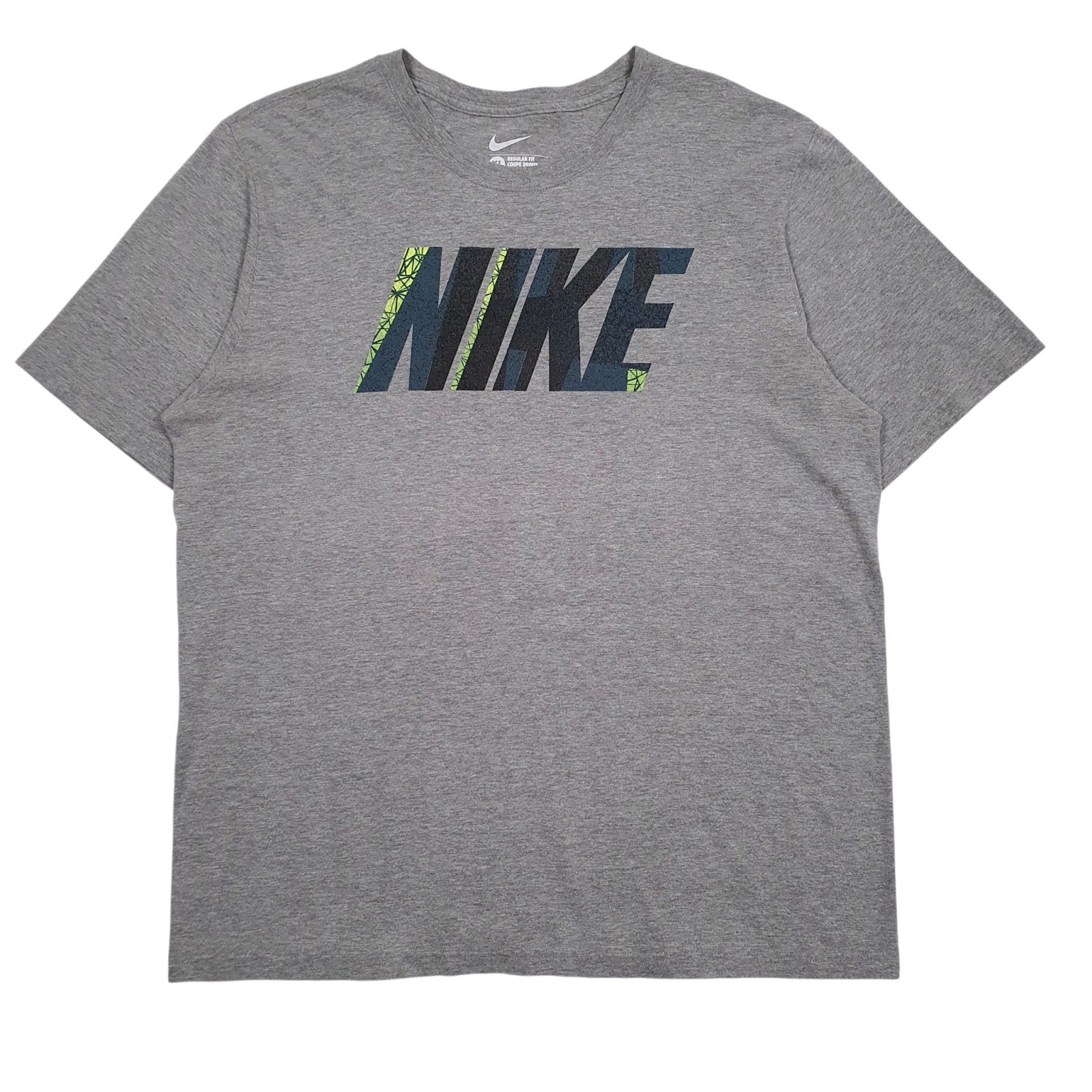 Mens Grey Nike Spellout Short Sleeve T Shirt