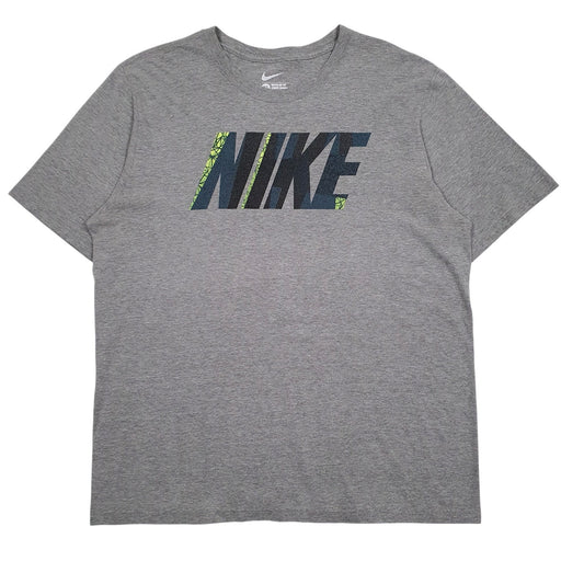 Mens Grey Nike Spellout Short Sleeve T Shirt
