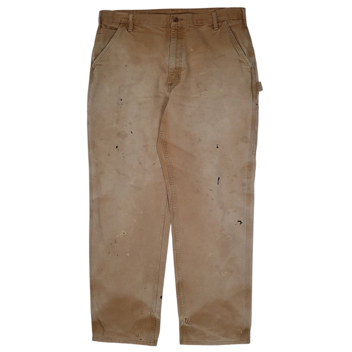 Mens Beige Carhartt B11 Carpenter Trousers