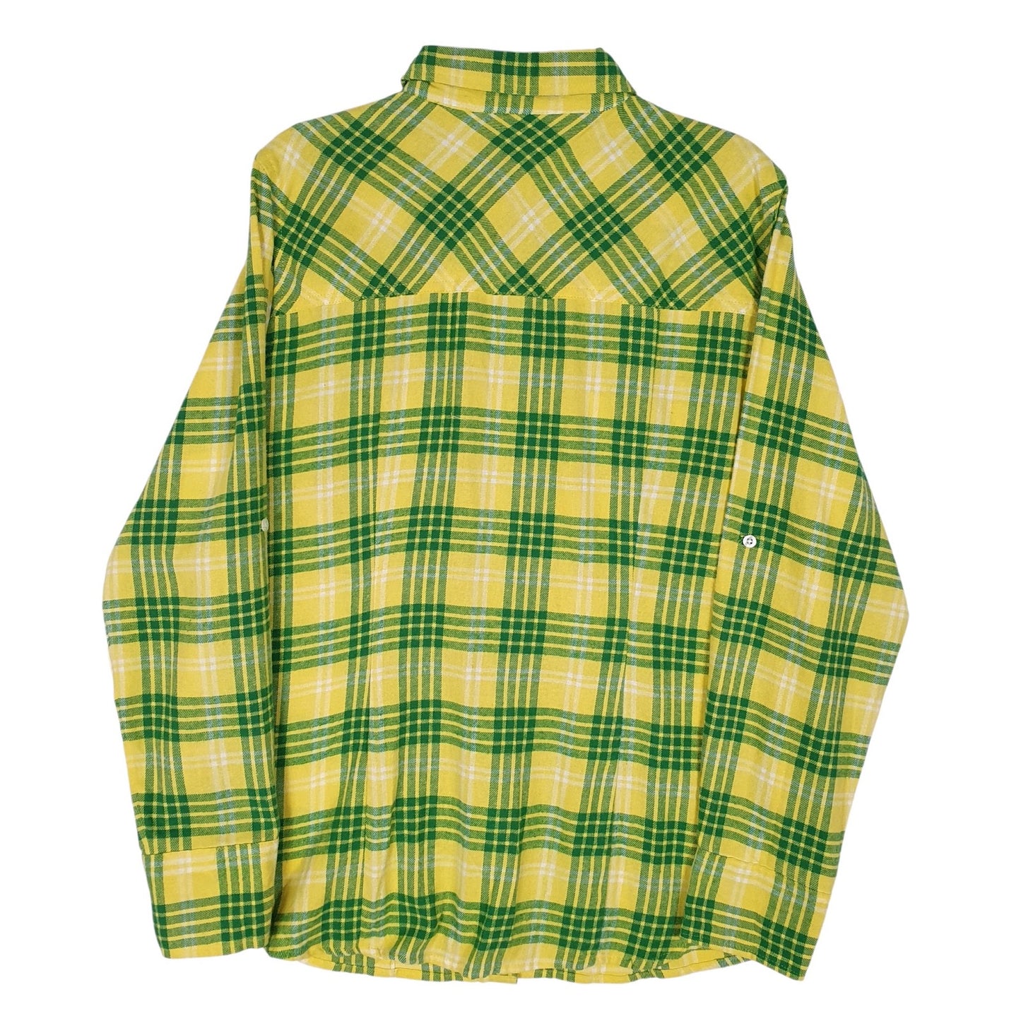 Mens Yellow John Baner Vintage Flannel  Shirt