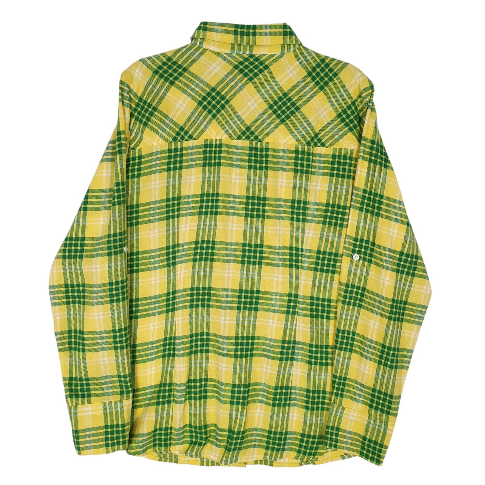 Mens Yellow John Baner Vintage Flannel  Shirt