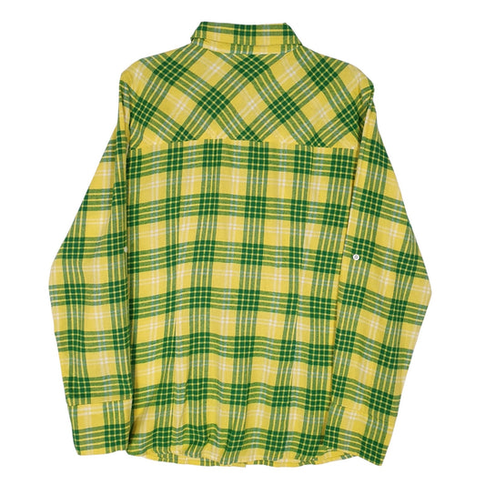 Mens Yellow John Baner Vintage Flannel  Shirt