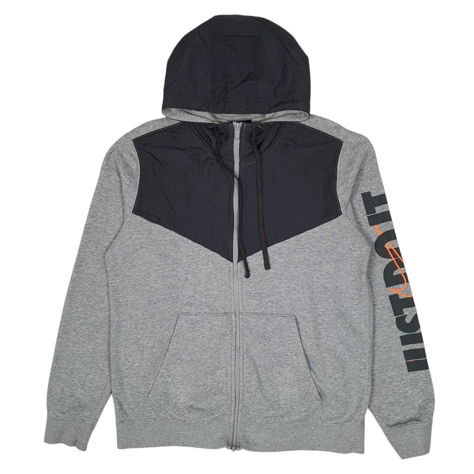 Mens Grey Nike Hoodie Full Zip Jumper