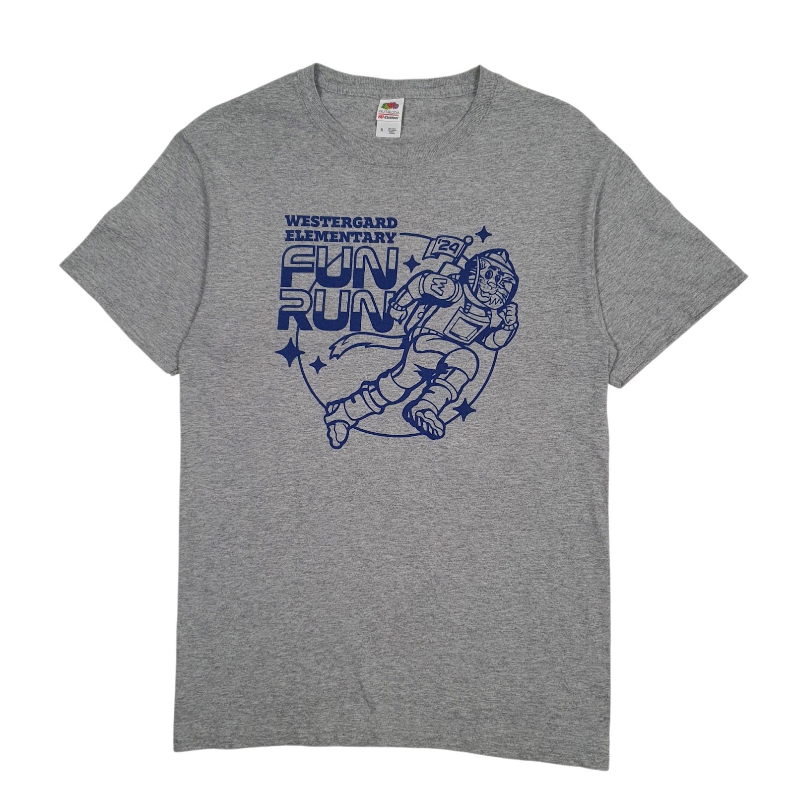 Mens Grey Fruit Of The Loom Westergard Fun Run Short Sleeve T Shirt