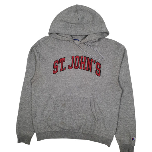 Mens Grey Champion St Johns Vintage 00s Hoodie Jumper