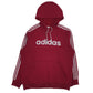 Mens Red Adidas Spellout Hoodie Jumper