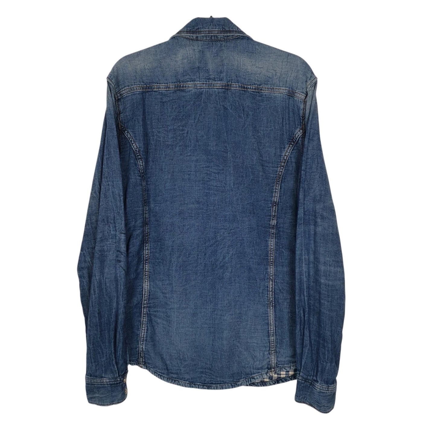 Mens Blue Pepe Jeans Denim  Shirt