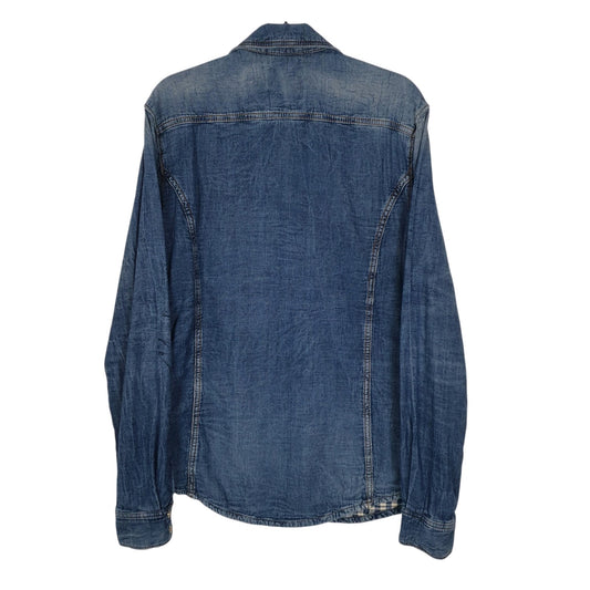 Mens Blue Pepe Jeans Denim  Shirt