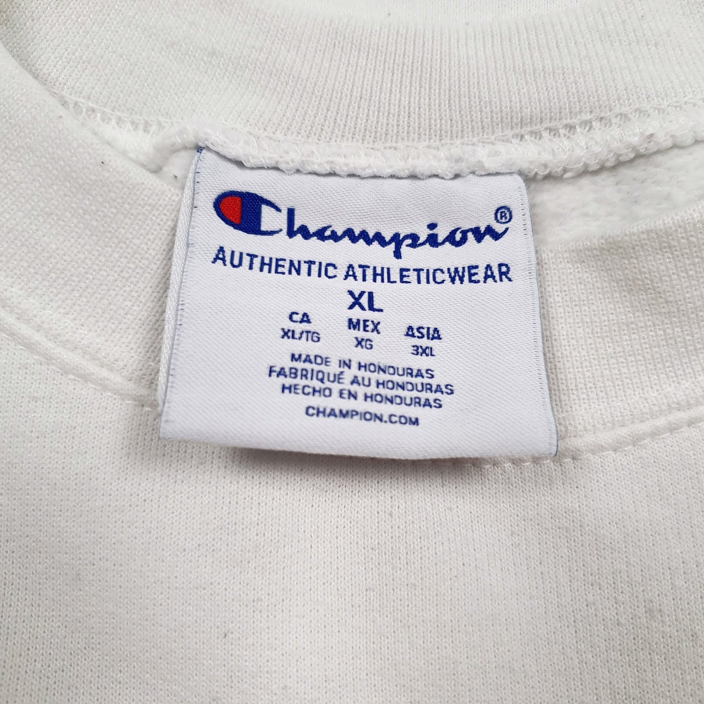 Mens White Champion Miami Hurricanes Crewneck Jumper