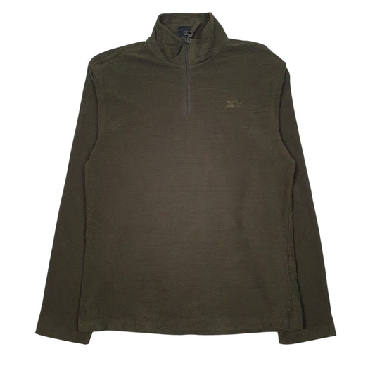 Mens Green Starter  Quarter Zip Jumper
