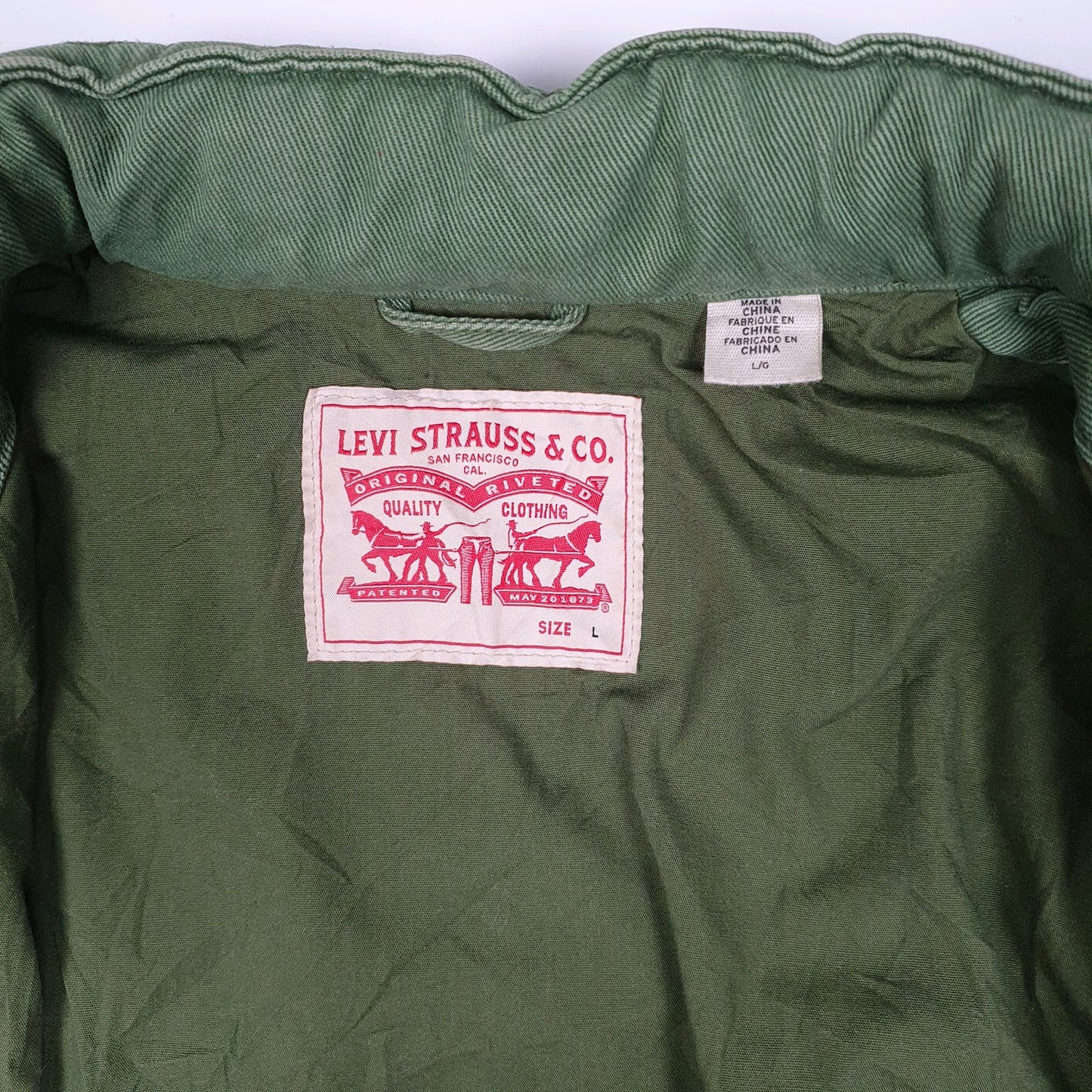 Mens Green Levis Military Field Chore  Coat