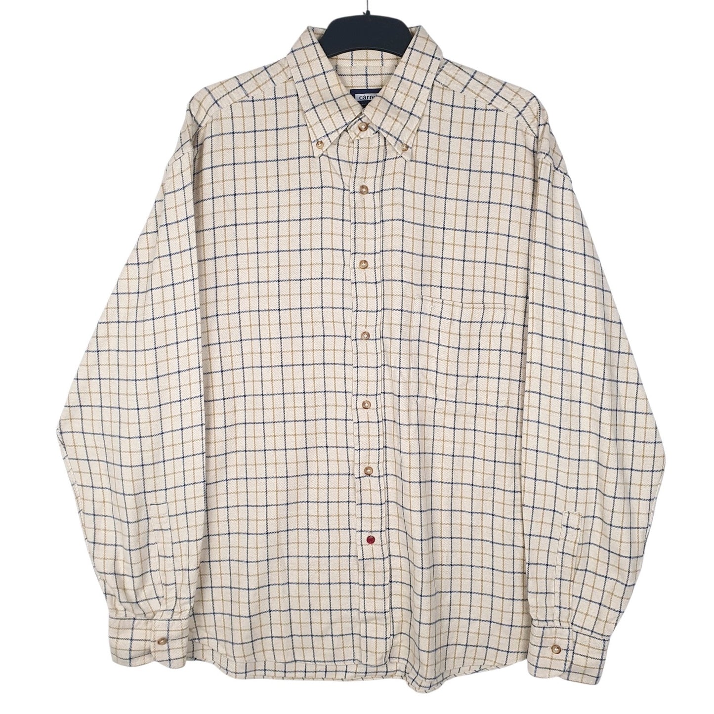 Mens Cream Carrel  Long Sleeve Shirt