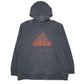 Mens Grey Adidas Spellout Hoodie Jumper