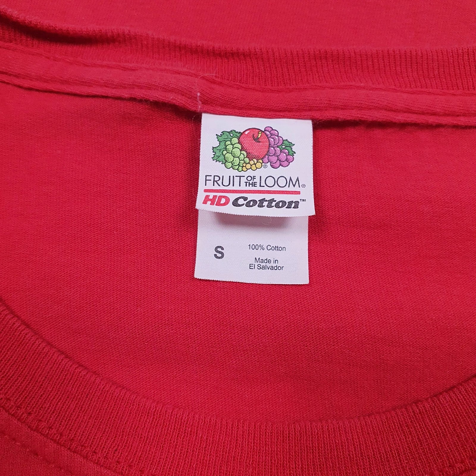 Mens Red Fruit Of The Loom Little Hawk Strong  T Shirt