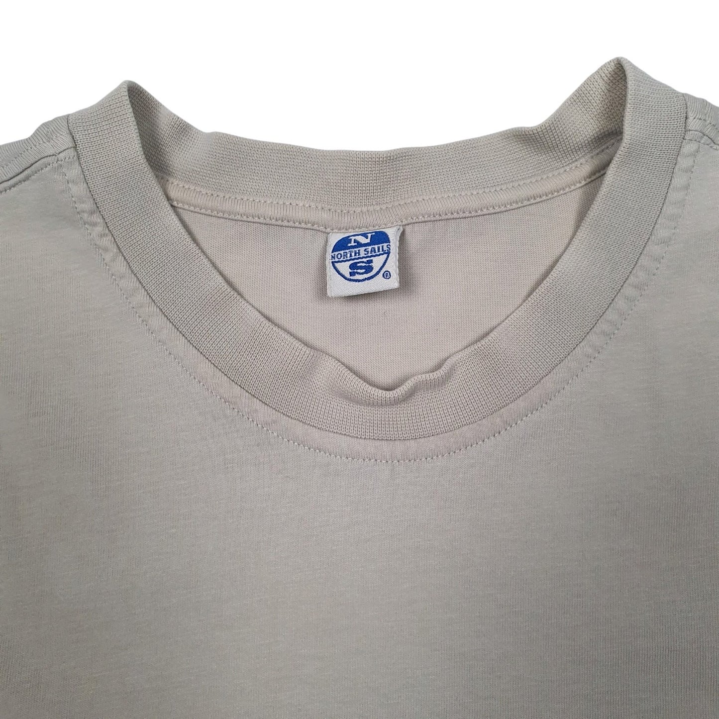 Mens Cream North Sails Sailing  T Shirt