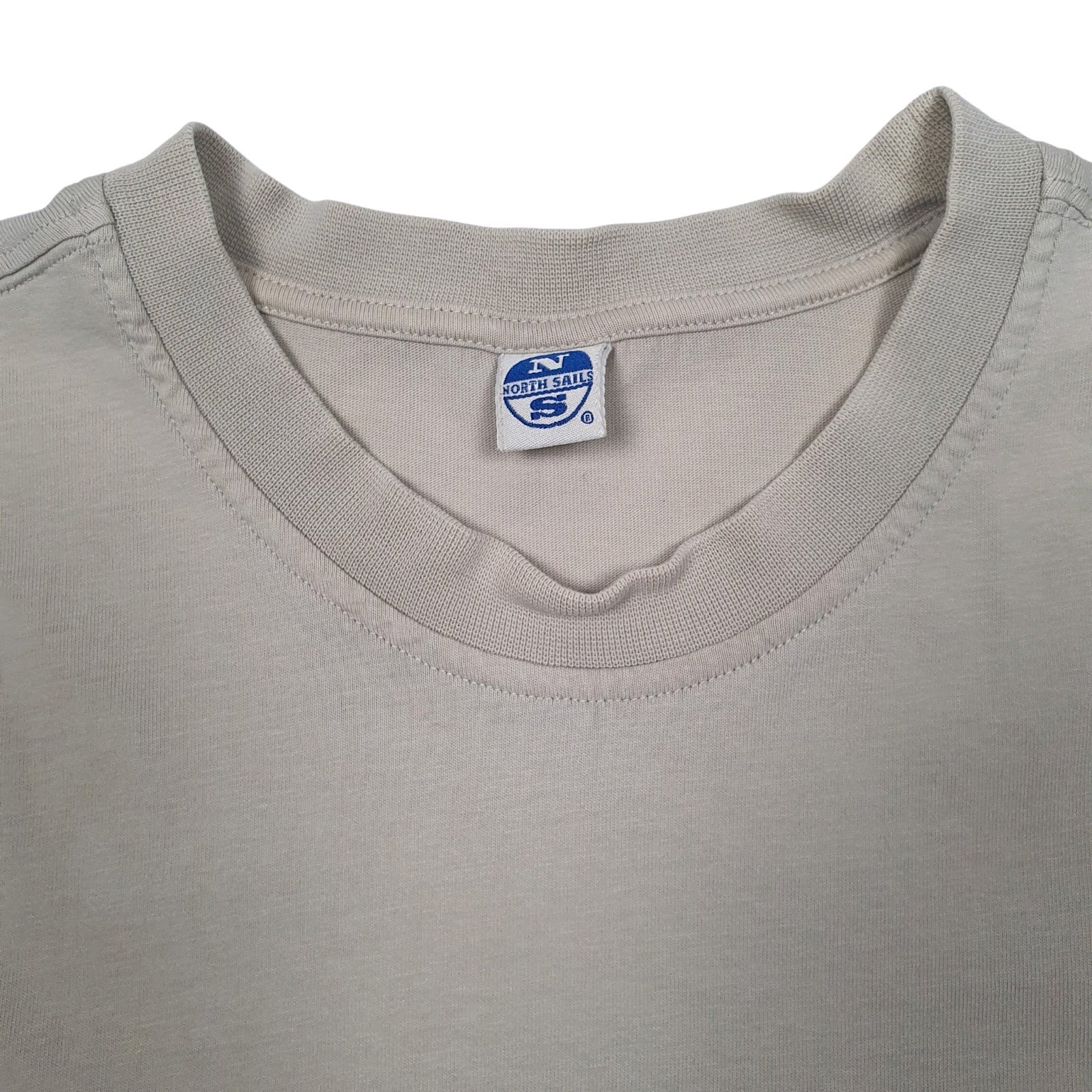 Mens Cream North Sails Sailing  T Shirt