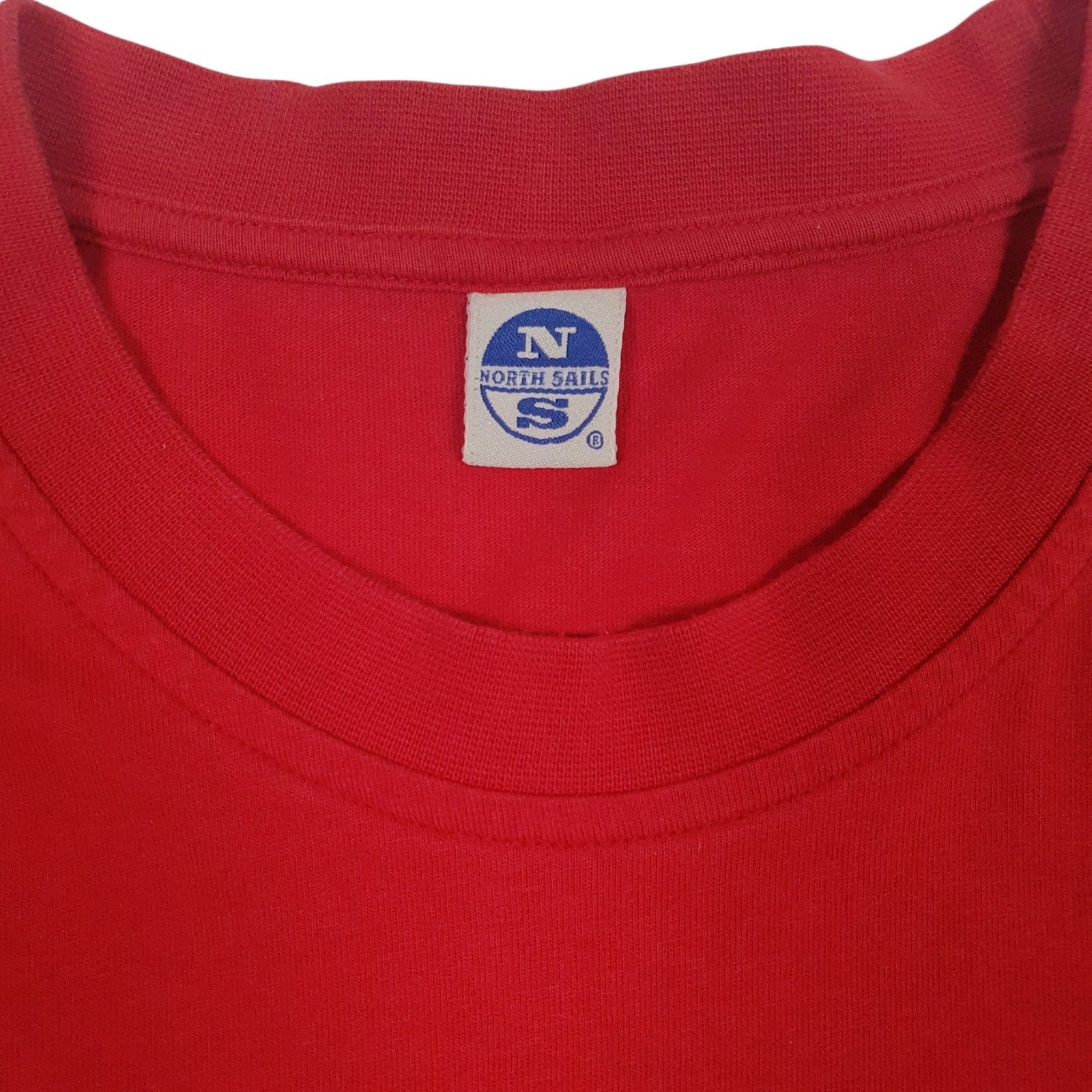 Mens Red North Sails U.S.A University Sailing Team  T Shirt