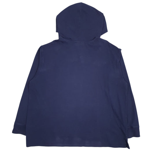 Womens Navy Champion Spellout Lightweight Hoodie Jumper