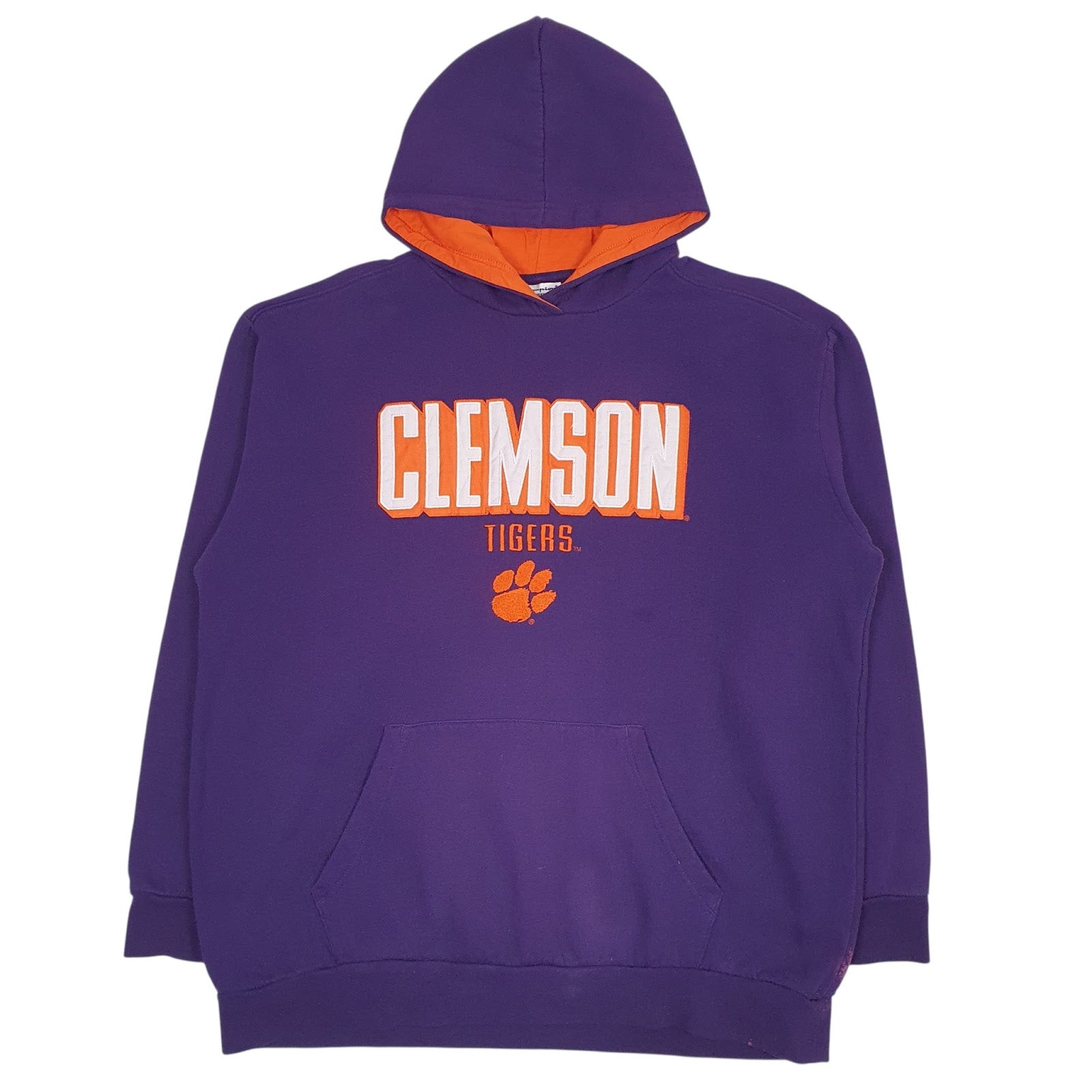 Mens Purple Champion Clemson Tigers Hoodie Jumper