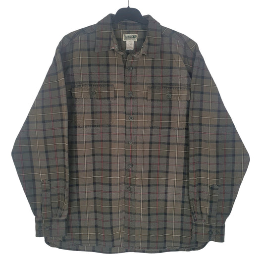 Mens Green L.L.Bean Flannel Long Sleeve Shirt