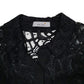 Womens Black M&S Lace  Shirt