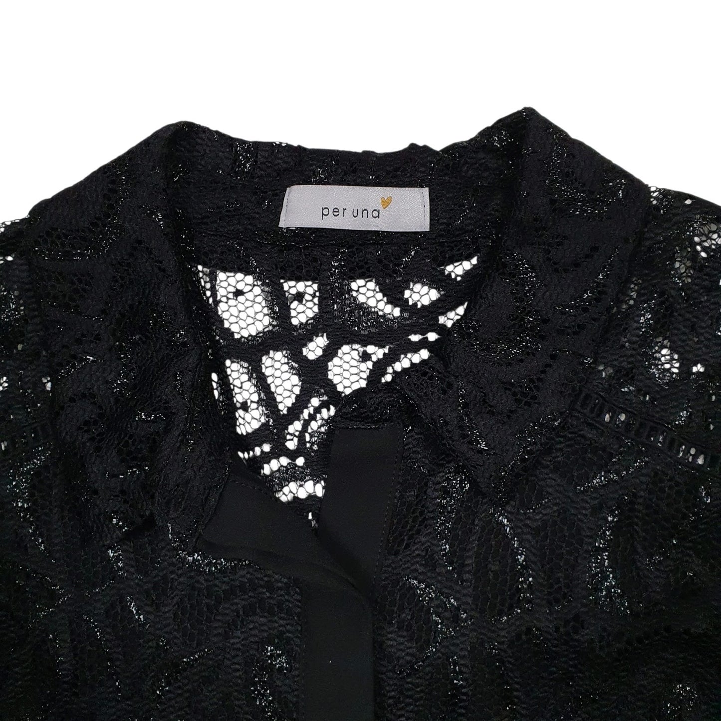 Womens Black M&S Lace  Shirt
