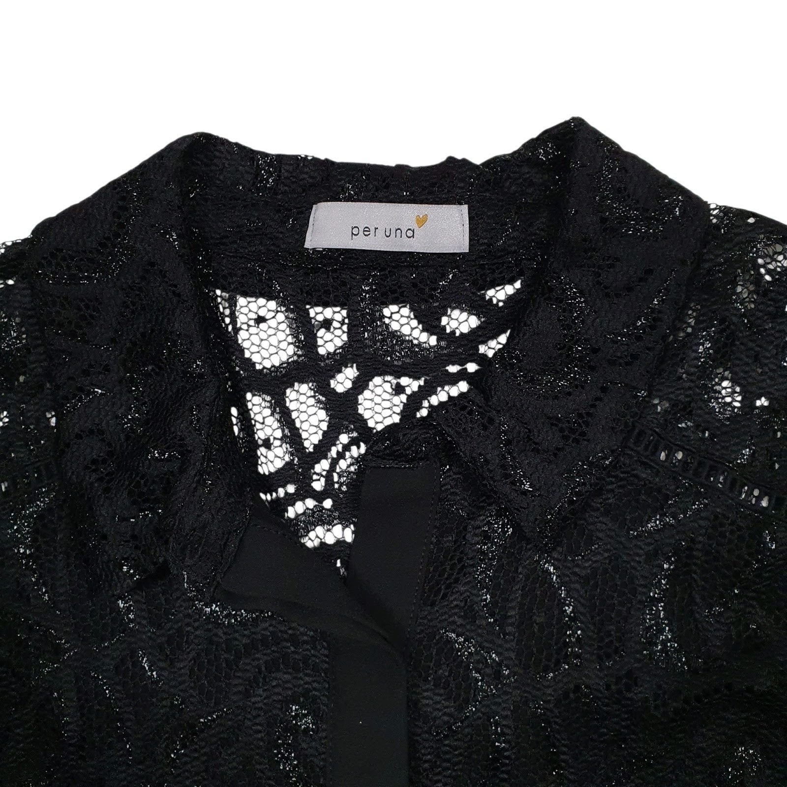 Womens Black M&S Lace  Shirt