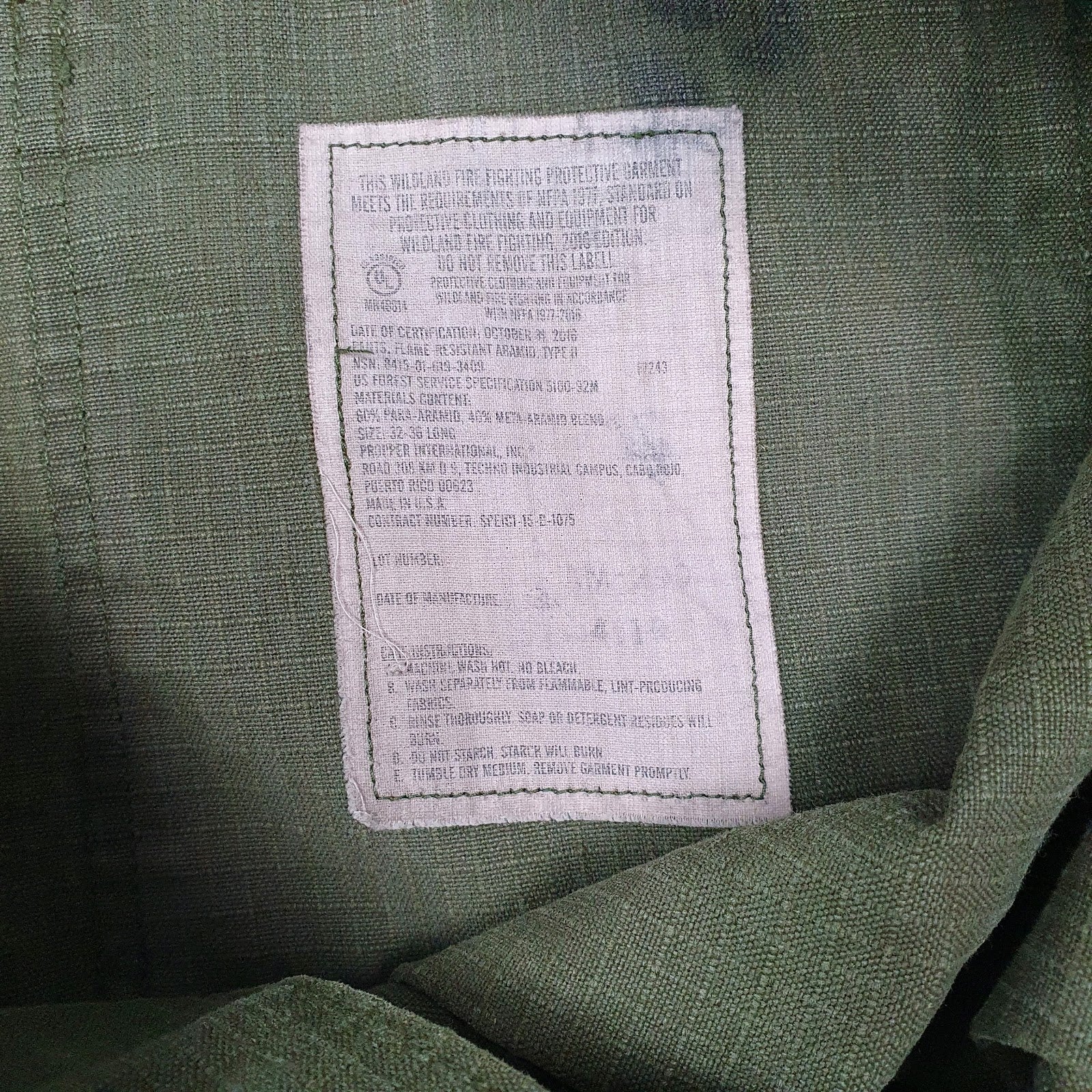 Mens Green US Forestry Service   Trousers