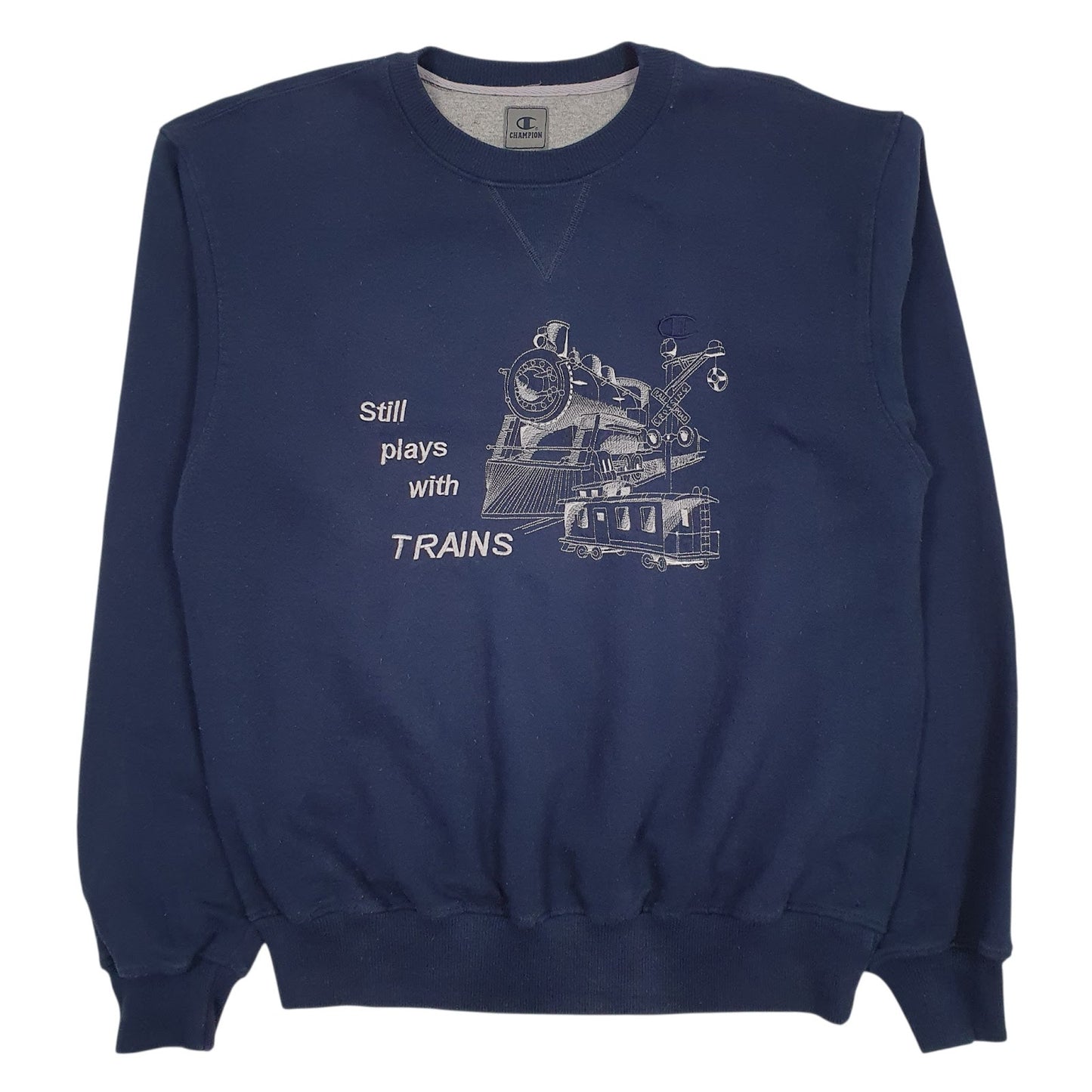 Mens Navy Champion  Crewneck Jumper