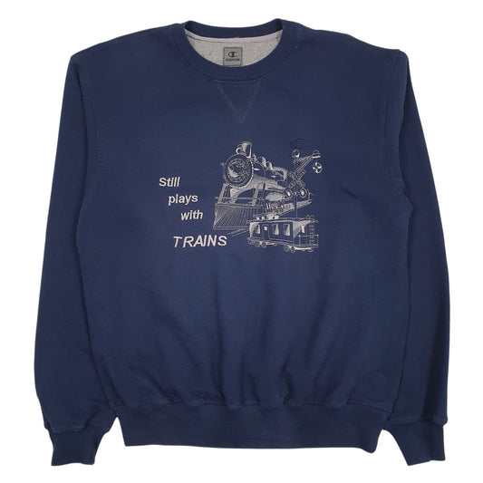Mens Navy Champion  Crewneck Jumper