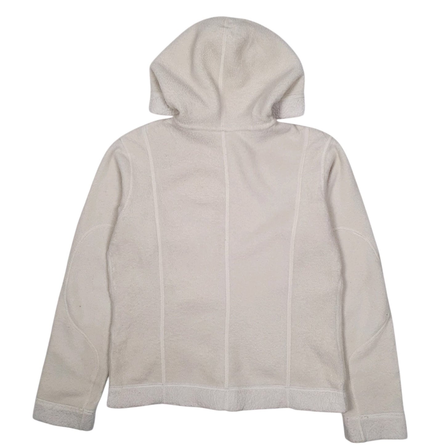 Womens White Patagonia Synchilla Arctic Hoodie Full Zip Jumper