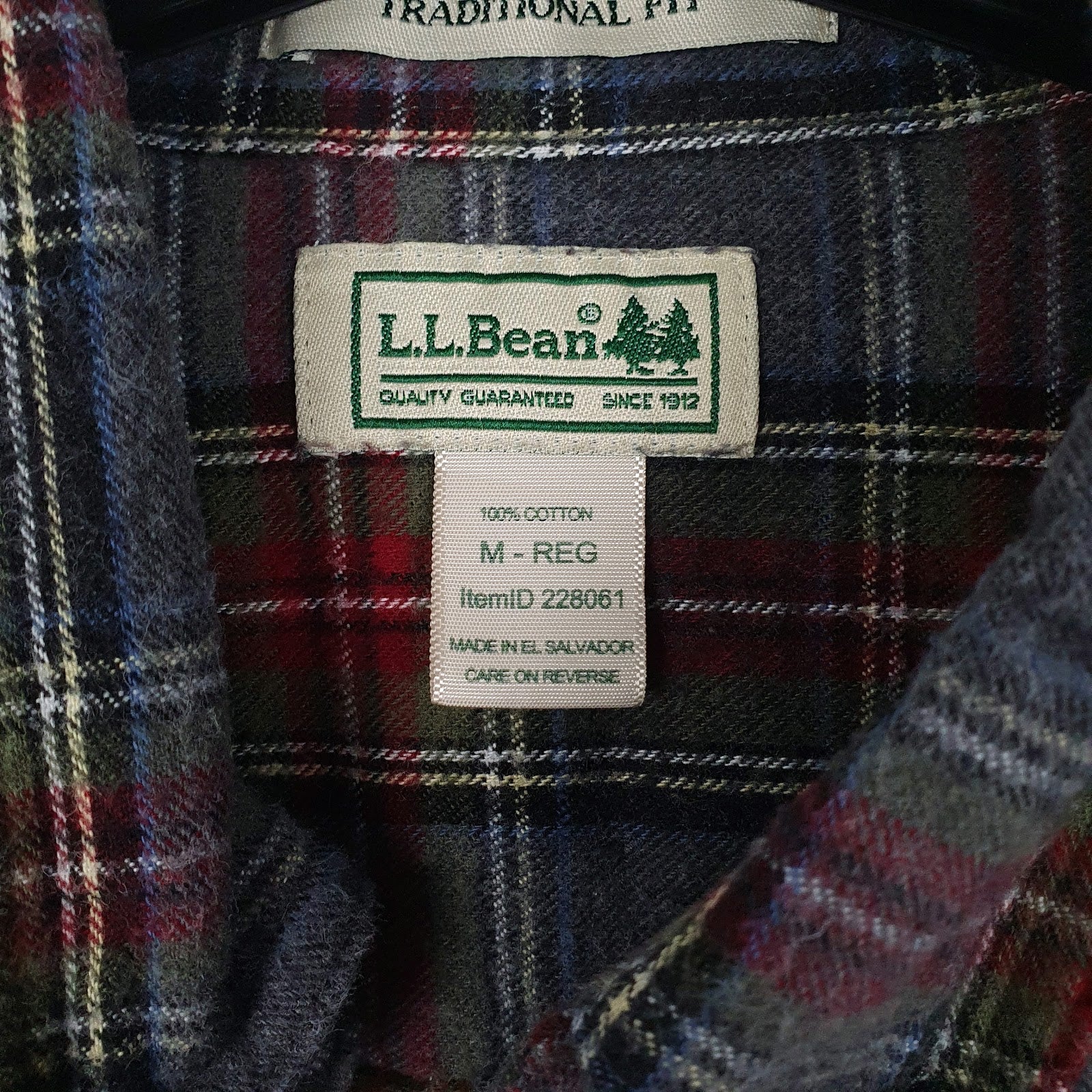 Mens Grey L.L.Bean Flannel  Shirt