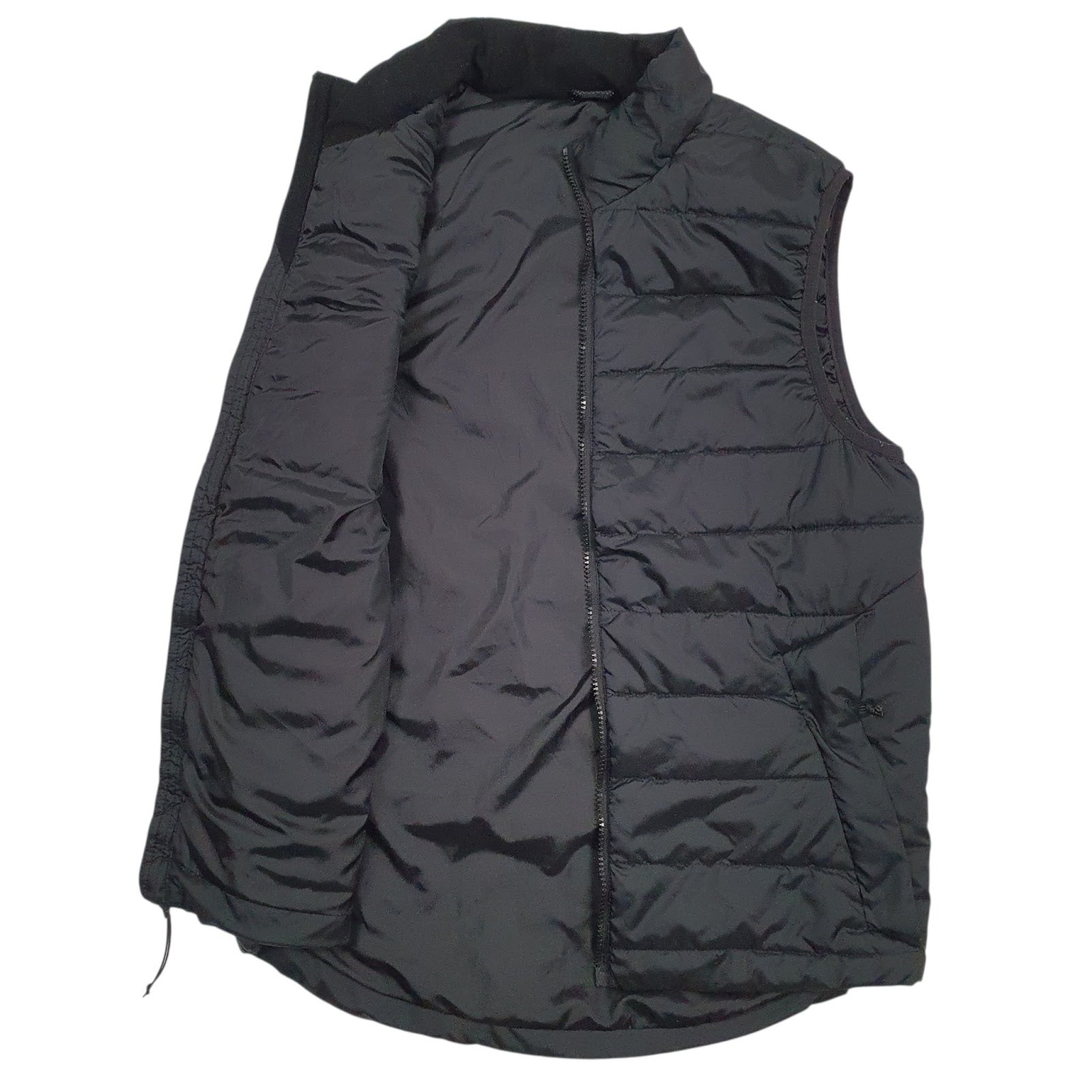 Mens Black Champion Padded Quarter Zip Coat