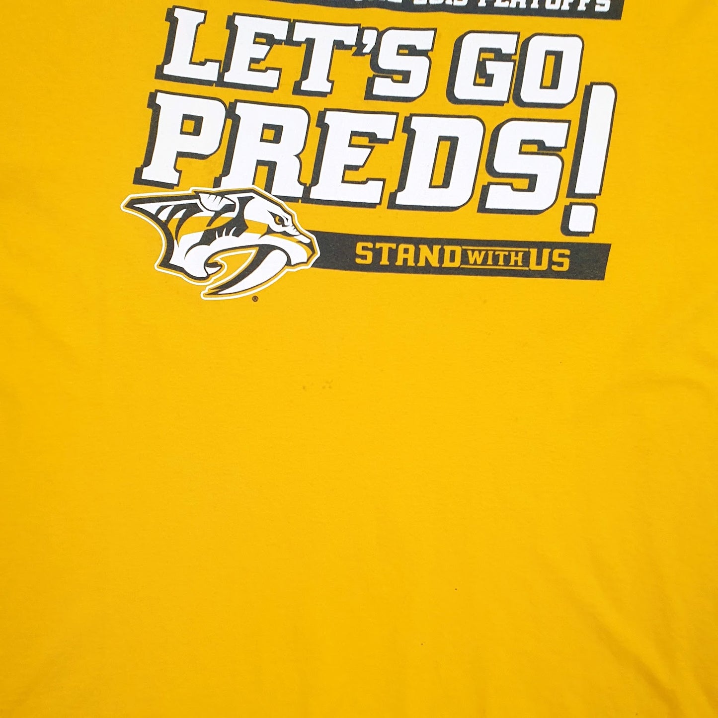 Mens Yellow Fruit Of The Loom Nashville Predators  T Shirt