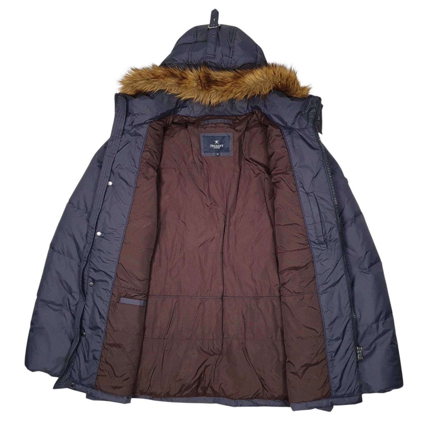 Mens Navy Hackett Parka  Coat