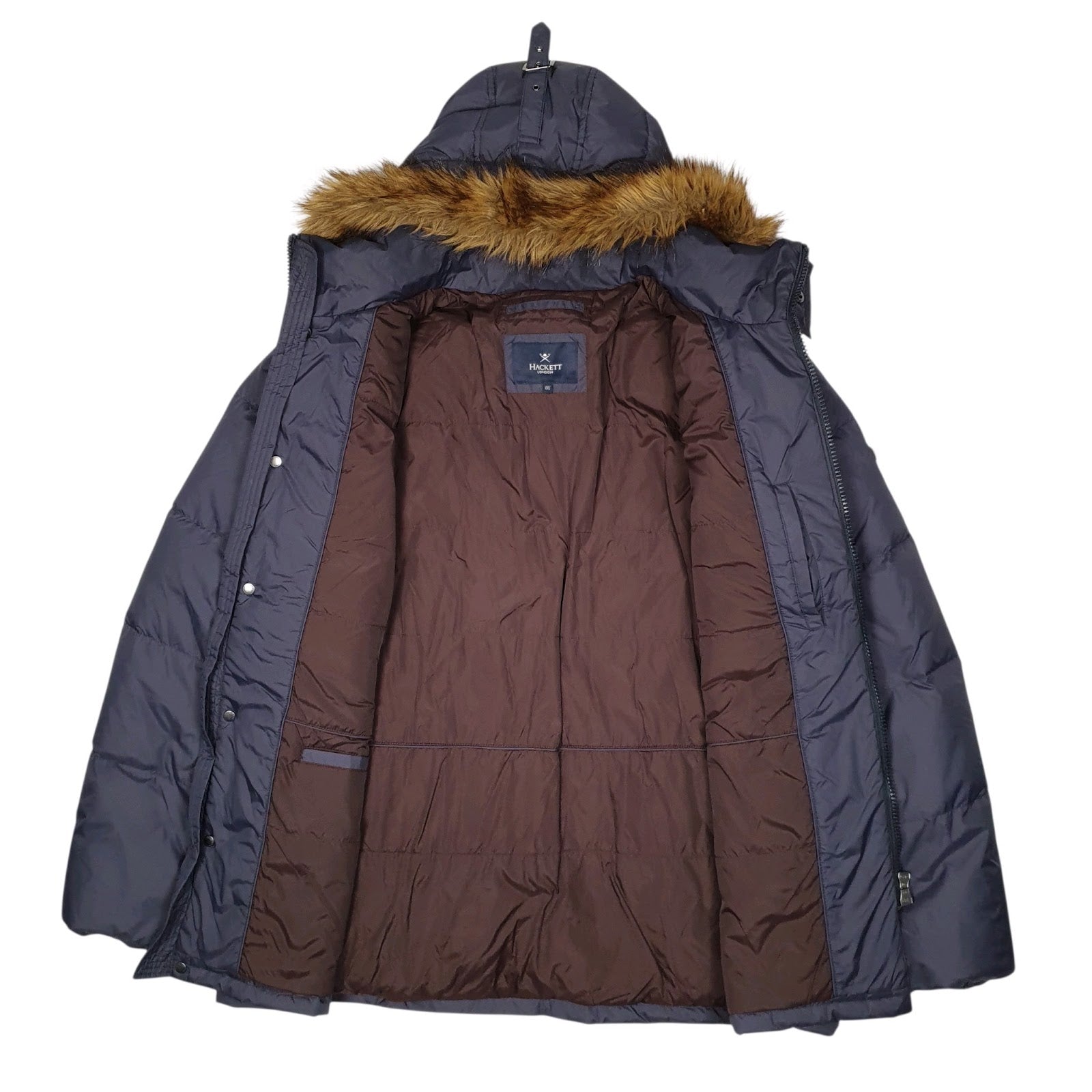 Mens Navy Hackett Parka  Coat
