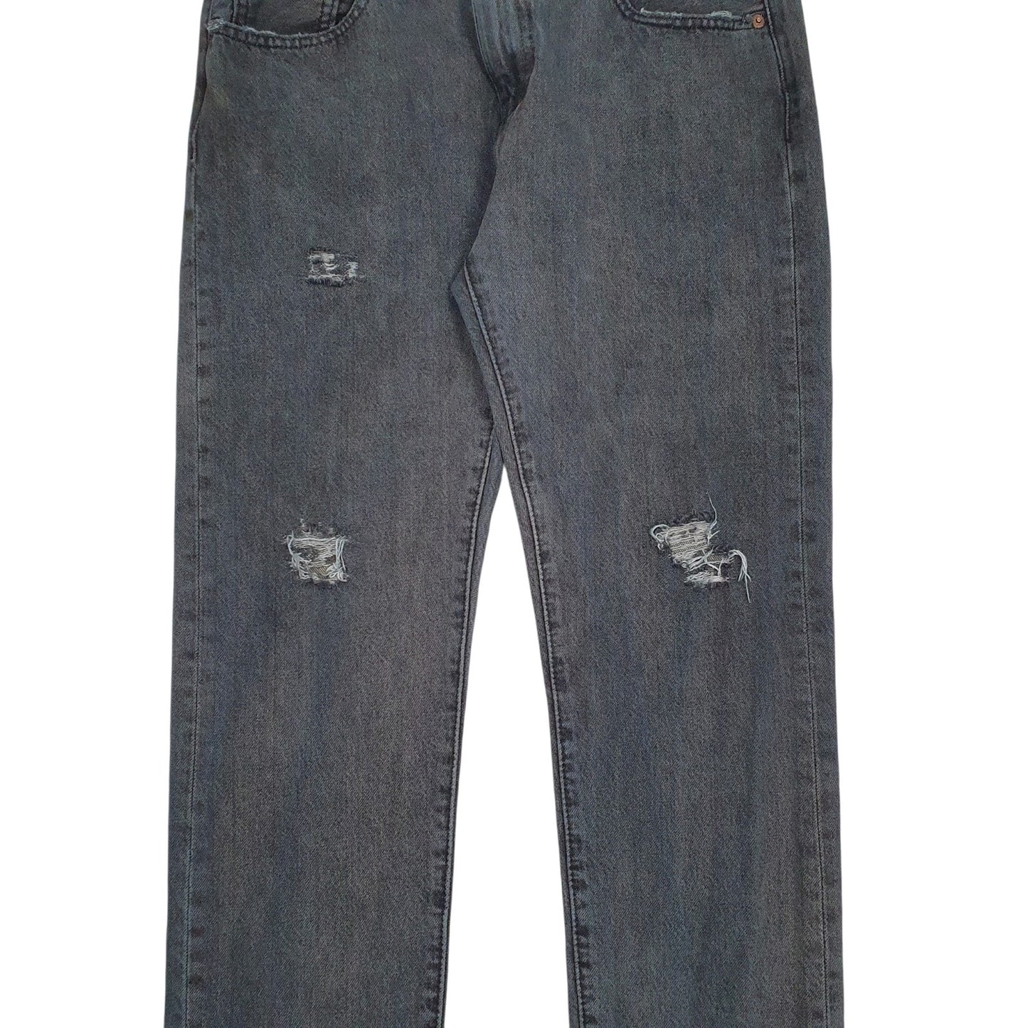 Mens Grey Levis Distressed  Jeans