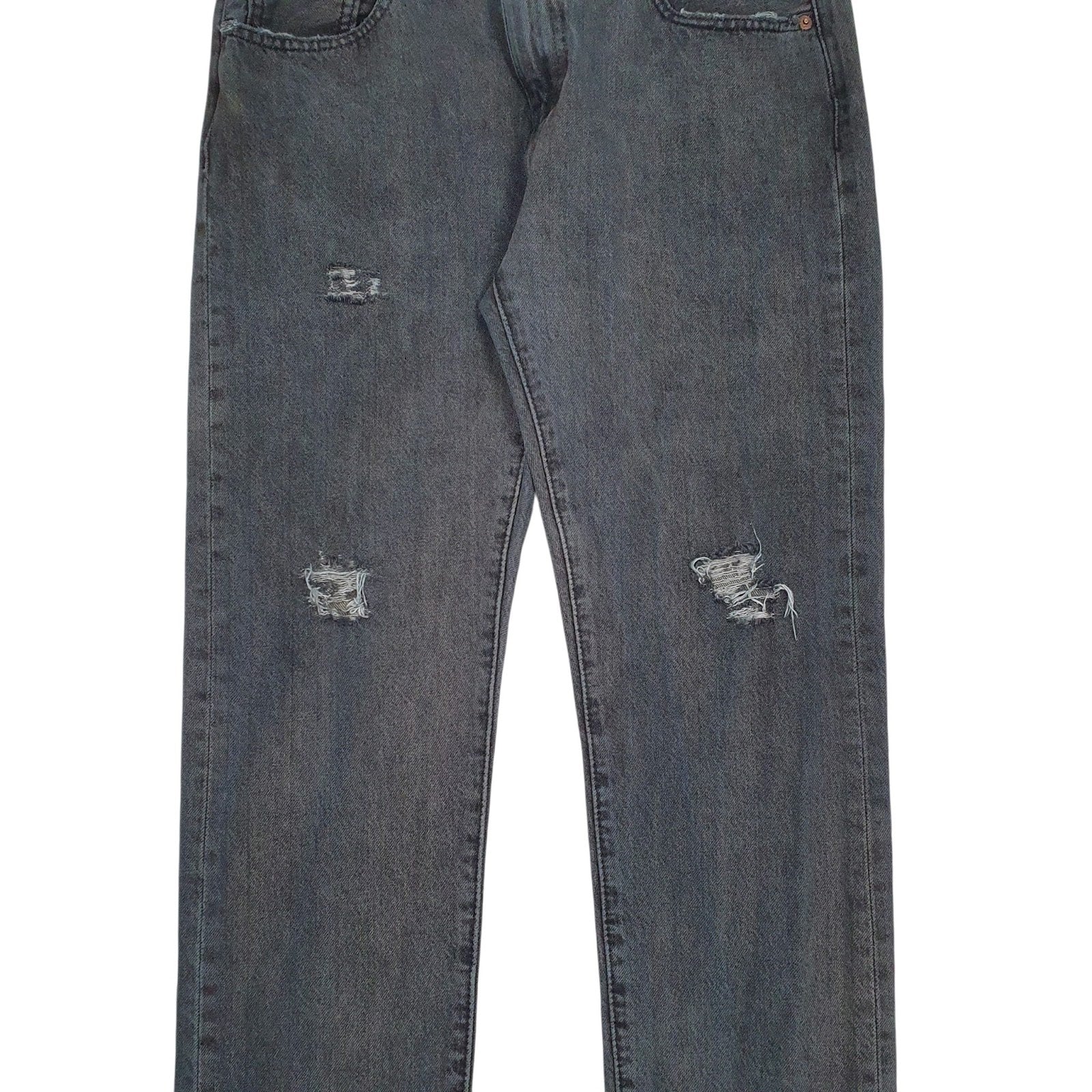 Mens Grey Levis Distressed  Jeans